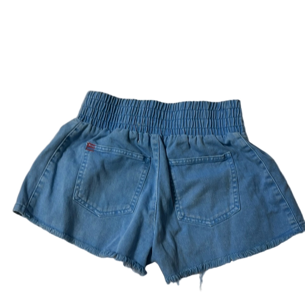 BDG Urban Outfitters Blue High-Rise Denim Shorts Frayed Hem – Size S – NWT - Picture 2 of 10